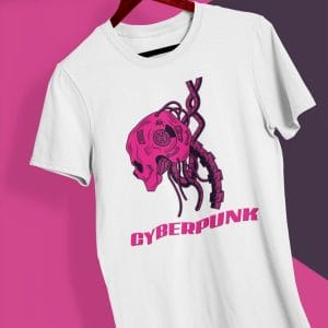 CyberPunk Skull T Shirt