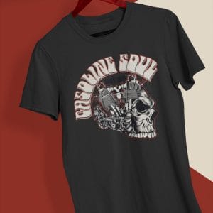 Skull Head Gasoline Soul T Shirt